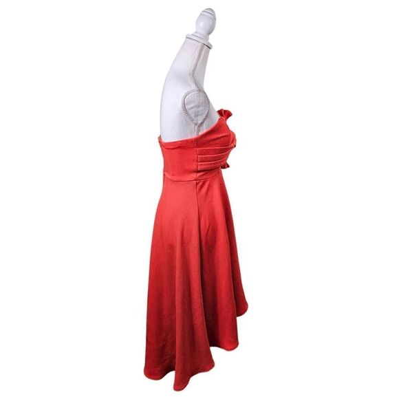 NWT Angel Biba Strapless Dress. Tangerine Orange. Med - Picture 4 of 15